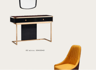 Schminktisch Spiegel Stuhl Luxus Konsole Kommode Schlafzimmer 3tlg.