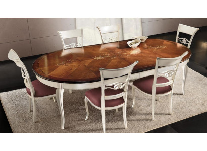 Klassischer Tisch Holztisch Barock Rokoko Speisesaal Königlicher Esstisch Tische