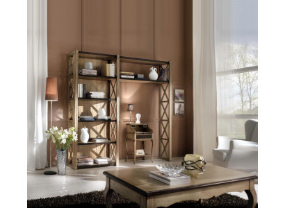 Bücherschrank Tisch Regal Schrank 2tlg Büro Einrichtung Massiv Holz Schreibtisch