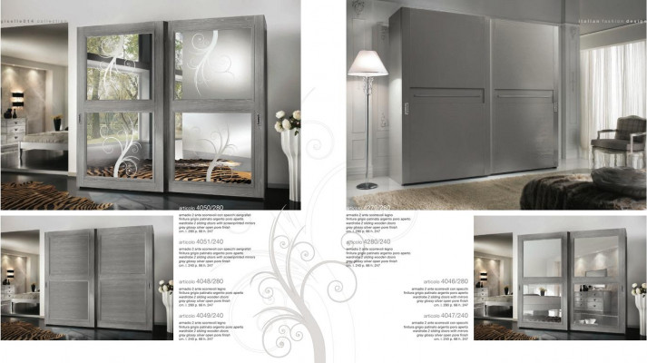 Schränke Schrank Kleiderschrank Schiebetüren Holz Möbel Einrichtung Italien Neu