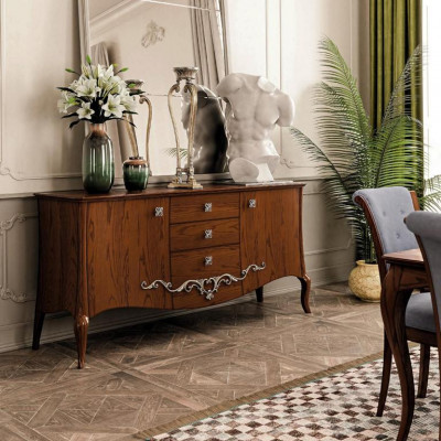 Kommode Schubladen Holz Kommoden Wohnzimmer Sideboard Schrank Schränke Massiv
