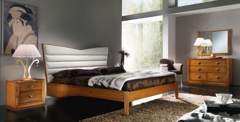 Luxus Schlafzimmer Bett Doppelbett Holz Polster Betten Doppel Bettrahmen Modern