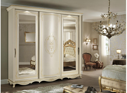 Kleiderschrank Schlafzimmer Spiegeln Kleiderschränke Schrank Weiß Holz Italien