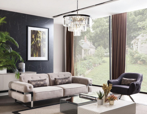 Wohnzimmer Design Sofa 3 Sitzer Polster Dreisitzer Couch Sofas beige