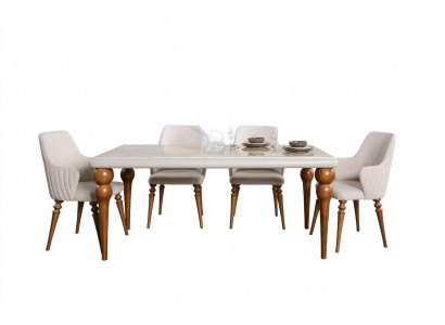 Esszimmer Set Tisch 4x Stühle Stuhlgruppe Garnitur 5tlg Esstisch Garnitur Tisch