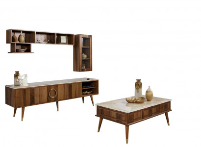 Design Wohnwand Schrankwand Schrank Regal Sideboard Fernseh Lowboard tv rtv