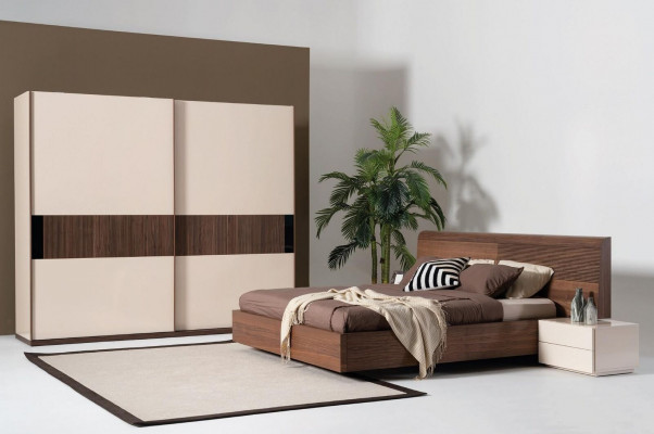 Luxus Schlafzimmer Bett Doppel Betten Design Möbel 180x200 cm braun Hotel