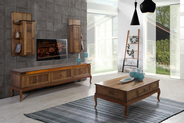 Wohnzimmer Holz Tische Beistell Italien Stil Tisch Couchtisch Beistelltisch Holz