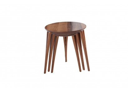 Beistelltische Blumenständer Holztische Set Beistelltisch Tisch Couchtisch 3tlg.