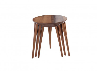 Beistelltische Blumenständer Holztische Set Beistelltisch Tisch Couchtisch 3tlg.