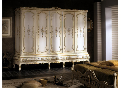 Kleiderschrank Neu Mehrzweckschrank 5 Türen Schubladen Hochschrank Holz weiß