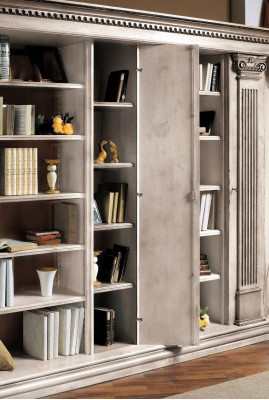 Wohnzimmer Schrank Bücherregal Holz Büroschrank Regal Schränke Vitrine Italien