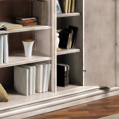 Wohnzimmer Schrank Bücherregal Holz Büroschrank Regal Schränke Vitrine Italien