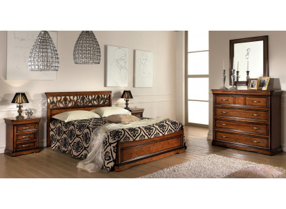 Schlafzimmer Möbel Set Garnitur Italienische Möbel Nachttisch Massives Holz 3tlg