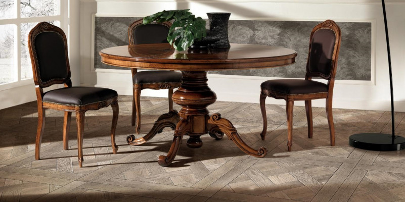 Klassischer Esstisch Tisch Runde Tische Rund Barock Rokoko Möbel Rundtische Neu