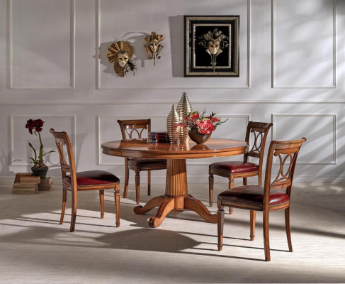 Garnitur 4x Stühle Art déco Polster Design Neu Holz Ess Stuhl Zimmer Set Sitz