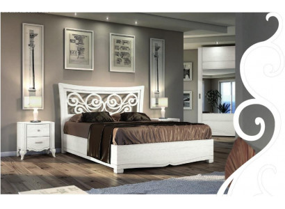 Bettgestelle Bett Doppelbett Betten Polster Holz Designer Doppel Bettrahmen Weiß