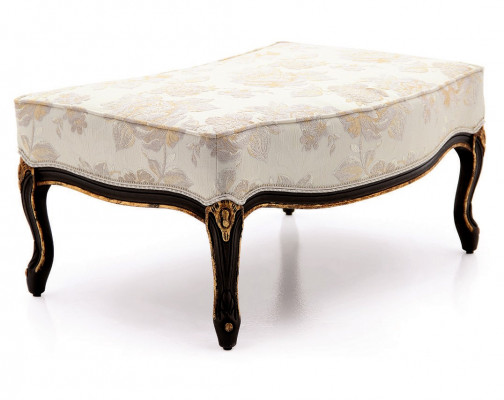 Design Hocker Fußhocker Sitz Polster Bank Polster Sitz Textil Holz Stil