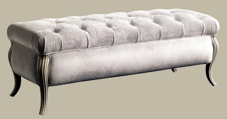 Chesterfield Design Hocker Oval Pouf Fußhocker Möbel Polsterhocker Sitzhocker