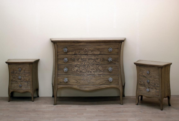 Nachttisch Nachtschrank Beistellschrank Kommode Nachtschränkchen Schrank Barock