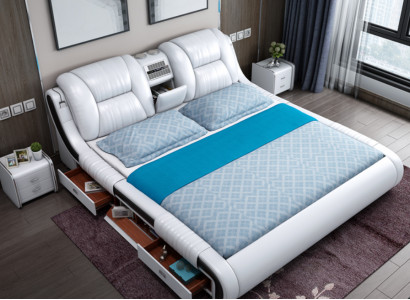 Multifunktion Sofa Bett xxl Big Betten Boxen USB Hotel Leder Polster Schubladen