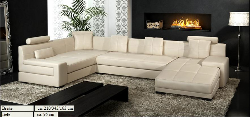 Wohnlandschaft Ecksofa Sofa Couch Polster Sitz Garnitur Sofas Couchen
