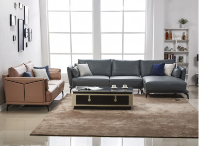 Moderne Sofa Eckgarnitur L Form Polster Sitz Ecke Couch 2 Sitzer Gruppe