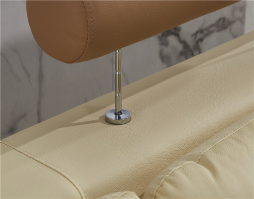 Ledersofa L-Form Couch Wohnlandschaft Ecksofa Garnitur Design Modern Sofa Beige