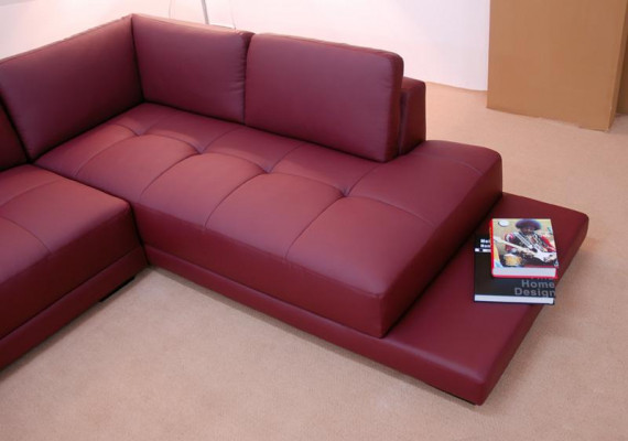 Ecksofa Leder Sofa Couch Polster Eck Sitz Wohnlandschaft Garnitur