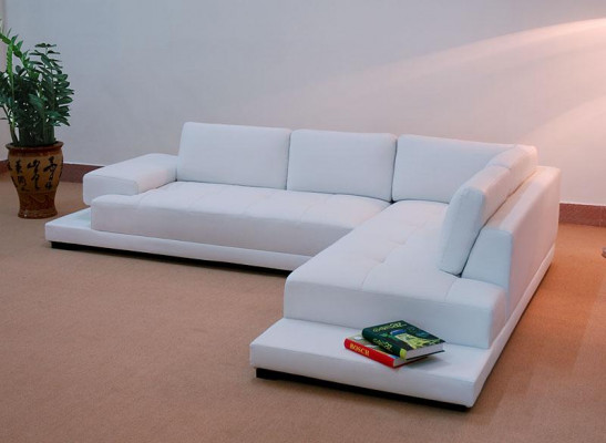 Ecksofa Leder Sofa Couch Polster Eck Sitz Wohnlandschaft Garnitur