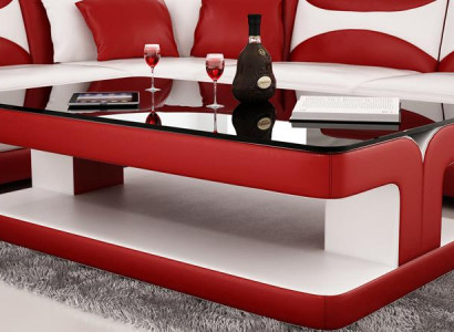Moderner Leder Couchtisch Tisch Moderner Glastisch Design Tische Glas