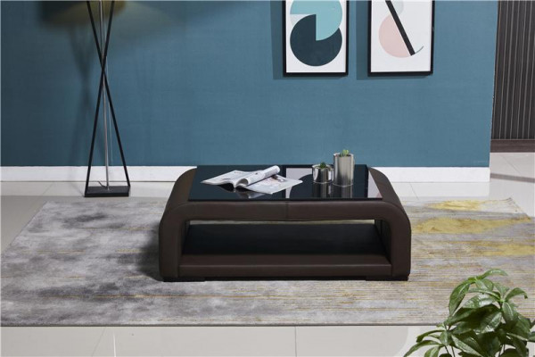 Ledertisch Couchtisch Glastisch Sofa Beistell Tisch Tische Couchtische