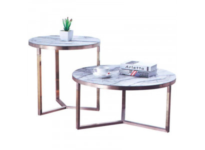 Couch Tisch Rund Tische Runde Sofa Metall Glas Beistell Designer Luxus