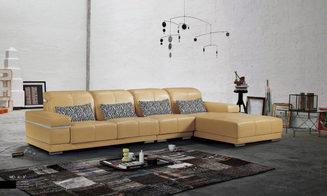 Couch Eck Sofa Leder Sitz Polster Garnitur Wohn Zimmer Landschaft Sofas