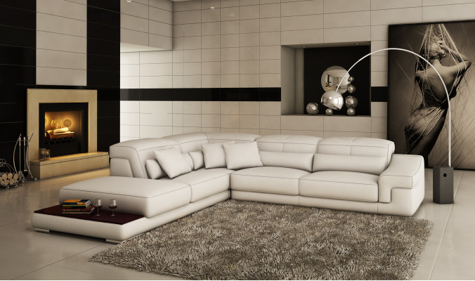 Multifunktions Relac Ecksofa Ledersofa Sofa Couch Polster Eck Sitz Garnitur