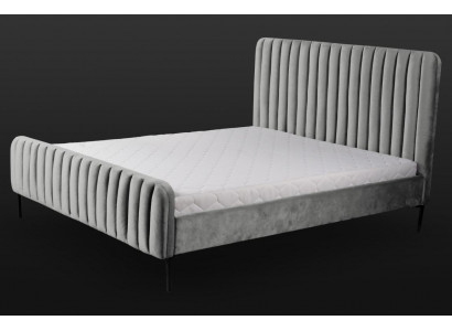 Graue Doppel Schlafzimmer Möbel Design elegant Stoff Hotel Einrichtung