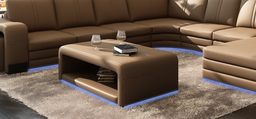 Design Modern Couchtisch franco Tische Wohnzimmer Tisch Gepolstert