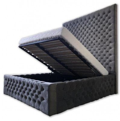 Designer Modern Chesterfield-Bett in modernem Luxusstil mit hohem Kopfteil