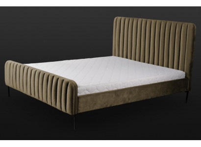 Grünes Doppelschlafzimmer Holzmöbel Design elegant Stoff klassische Möbel