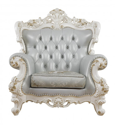 Antik Stil Ledersofa Couch Sofagarnitur 3+1+1 Sitzer Italienisches Leder Polster