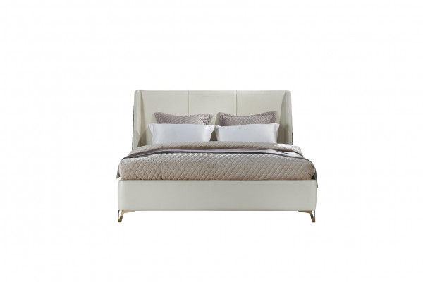 Design Schlafzimmer Set 3tlg. Leder Bett + 2x Nachttisch Moderne Luxus Betten