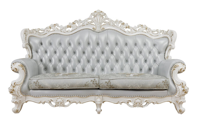 Antik Stil Ledersofa Couch Sofagarnitur 3+1+1 Sitzer Italienisches Leder Polster