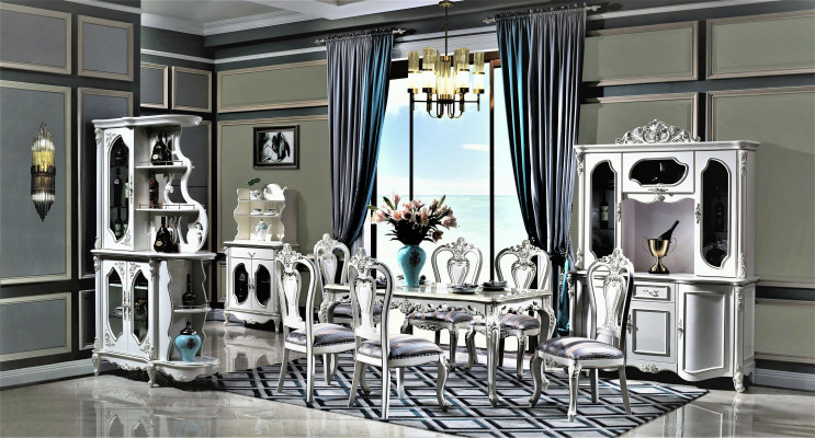 Elegantes Esszimmer-Set 10-teiliges Ensemble im zeitlosen klassischen Stil
