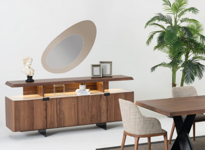 2tlg Luxus Holz Kommode Schrank Sideboard Anrichte Design Möbel