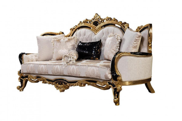 Sofagarnitur Klassische Luxus Sofas Sessel Wohnzimmer set 3+1 Sitz Chesterfield