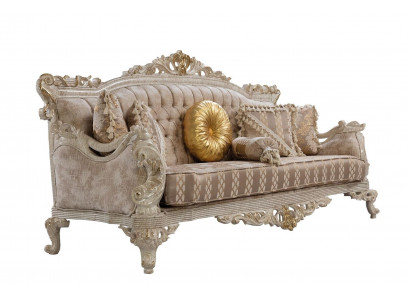 Chesterfield 3 Sitzer Designer Sofa Luxus Polster Sofas Couchen Stoff Textil Neu