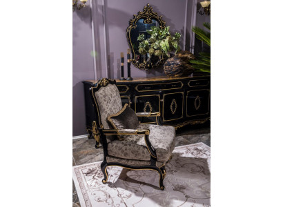 Sessel Polster Designer Textil 1 Sitzer Polster Einsitzer Möbel Barock