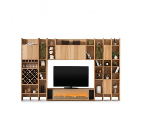 Wohnzimmermöbel Set Designer Sessel 2x Wohnwand Couchtisch