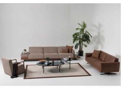 Luxus Sofagarnitur Sofas 4+3+1 Sitz Sessel 2x Couchtisch 4tlg