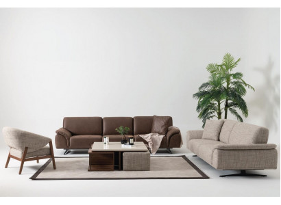Sofagarnitur 3+3+1 Sitzer Couch Wohnlandschaft Garnitur Design Modern